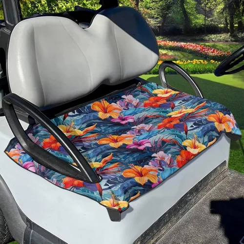 Vista 4 de Galaxy Sea Turtle - 2 piezas de manta de asiento de carrito de golf, cubierta trasera de asiento de cielo estrellado, tortuga, fundas de asiento