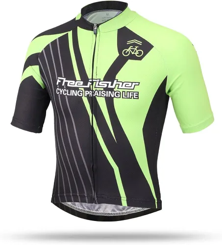 Vista 3 de Camiseta de ciclismo para niños, manga corta, diseño de caricatura de FISHER FREE
