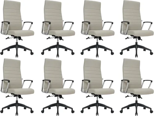 Vista 13 de LeisureMod Hilton Leather Executive Office Chair, Adjustable Height Negro