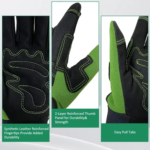 Vista 4 de Guantes de jardinería para hombres y mujeres, a prueba de espinas y resistentes a pinchazos, guantes de trabajo de seguridad y jardinería, regalos