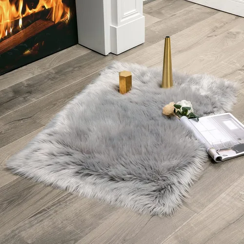 Vista 34 de MIULEE Alfombra de Área de Lujo Súper Suave y Esponjosa de Piel Sintética Rectangular Alfombra Decorativa de Felpa Shaggy para Mesita de Noche Sofá
