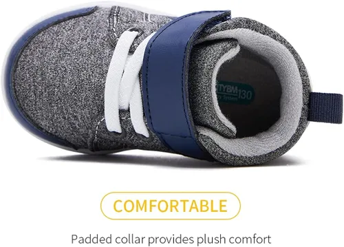 Vista 7 de BMCiTYBM Zapatos para bebé niño y niña, suaves, antideslizantes, ligeros, para caminar en el primer paso, 6, 9, 12, 18, 24 meses