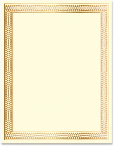 Vista 4 de Geographics Certificados tradicionales de premio de lámina dorada, 8.5 x 11 pulgadas, paquete de 100