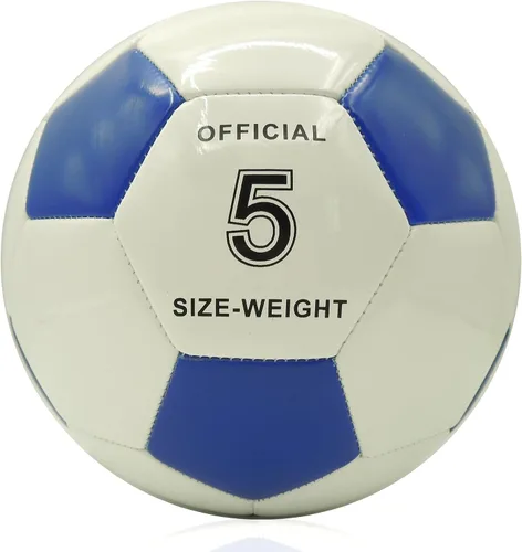 Vista 11 de VerdeFlow Balón de fútbol tamaño 5 partido de PVC cosido a máquina, fútbol para adultos y principiantes, tacto consistente para disparos de regates