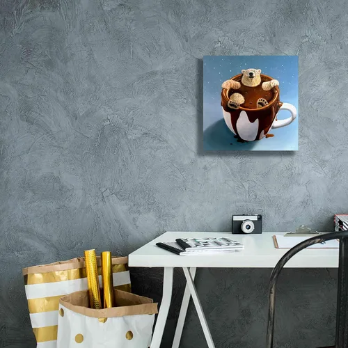 Vista 7 de Epic Graffiti 'Chocolate Spa' de Lucia Heffernan, arte de pared en lienzo, 12 x 12 pulgadas