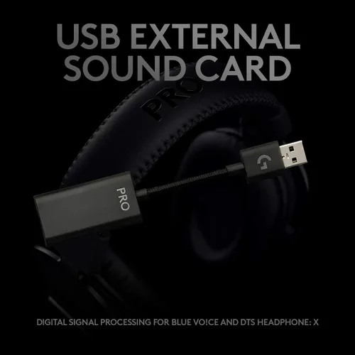 Vista 7 de Logitech G Pro X - Auriculares de diadema para videojuegos, con tecnología de voz azul, color negro