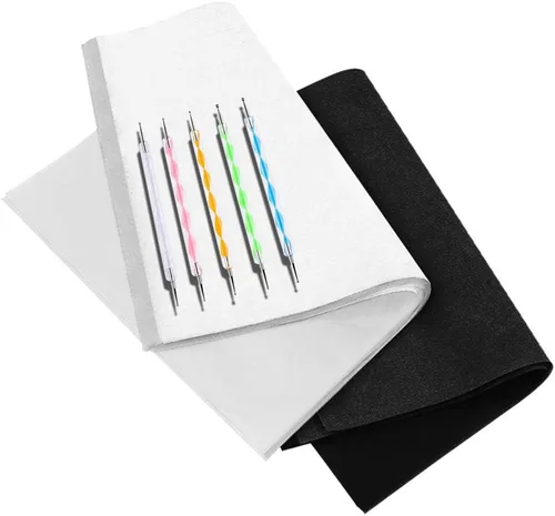 Vista 8 de 100 hojas de papel de transferencia de carbono, papel de copia de carbono azul con 5 lápices capacitivos de doble extremo para madera, papel, lienzo
