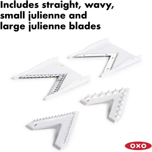 Vista 3 de OXO Good Grips V-Blade - Cortadora de mandolina y picadora de verduras