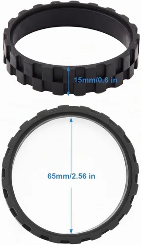 Vista 2 de Neumático de repuesto compatible con IRobot Roomba Wheels Series 500, 600, 700, 800, 900 e I3, I6, I7, E5, E6, J9 Neumático antideslizante de alta