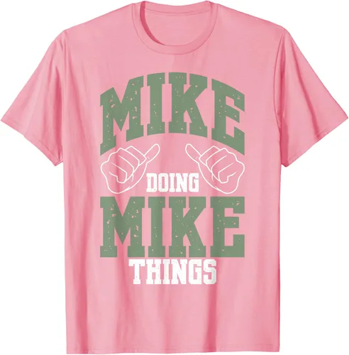 Vista 16 de Camiseta divertida de Mike Doing Mike Things Mike Birthday, Negro