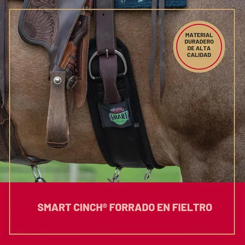 Vista 2 de Weaver Leather Cincha inteligente forrada de fieltro equino Negro