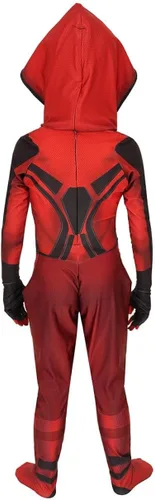 Vista 2 de yrkasvr Disfraz de superhéroe para niños, disfraz de Halloween, unisex, de elastano