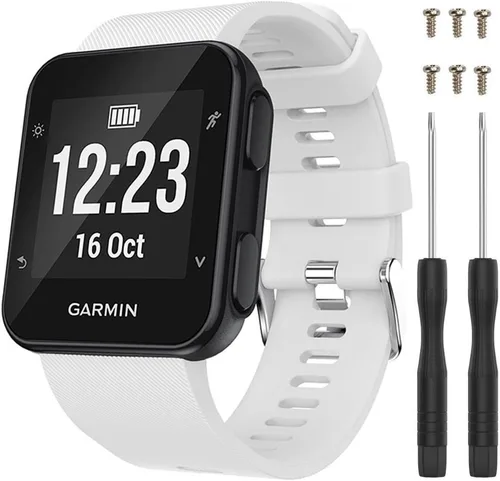 Vista 12 de Correa para Garmin Forerunner 35, correa de repuesto de silicona suave para reloj inteligente Garmin Forerunner 35/Forerunner 30, se ajusta a
