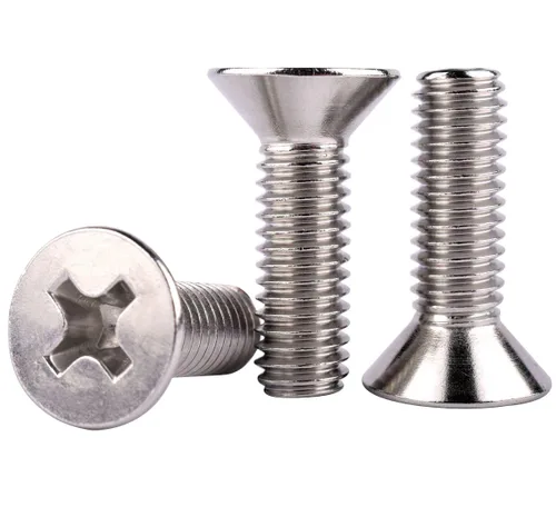 Vista 6 de 20 piezas de tornillos de máquina Phillips de cabeza avellanada plana de 1/4-20 x 1-1/2" UNC, acero inoxidable 304 18-8, rosca completa, rosca gruesa