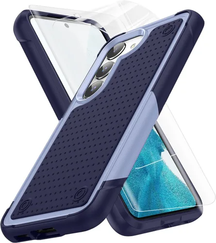 Vista 135 de Jeylly Funda para Samsung Galaxy S10 Plus S10+, ajuste delgado, doble capa, resistente, absorción de golpes, TPU con carcasa trasera de Negro