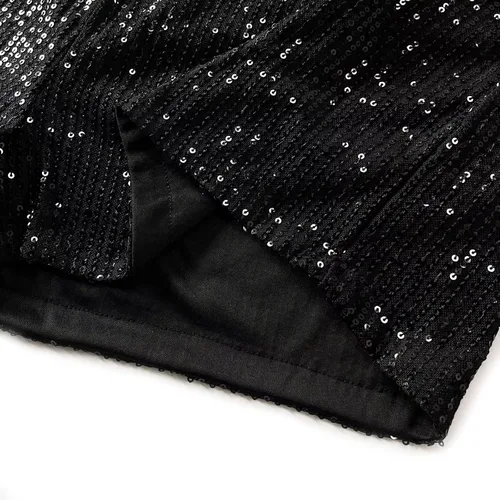 Vista 5 de Pantalones cortos de lentejuelas para mujer, acampanados, cintura alta, elásticos, brillantes, para salir a la noche, para club, fiesta