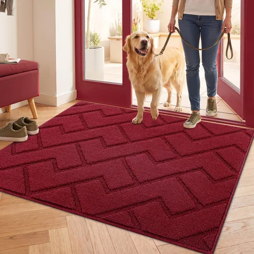 Vista 35 de hicorfe Tapete para puerta delantera para entrada exterior, 20 x 31.5 pulgadas, absorbente, resistente a la suciedad, tapetes de bienvenida