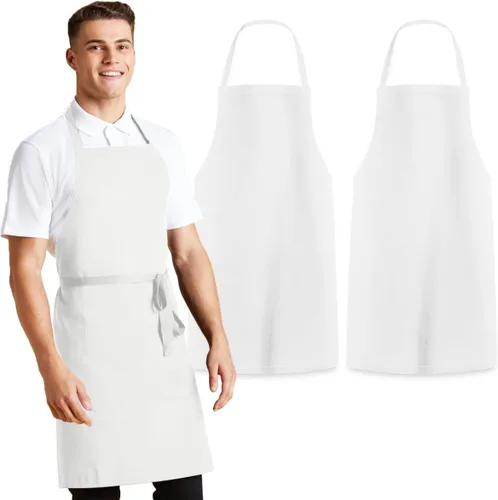 Vista 9 de Avalon Kitchen Aprons for Men - 100% Polyester Chef Apron Women with Extra Long Ties - Cooking Aprons for Women & Mens Apron
