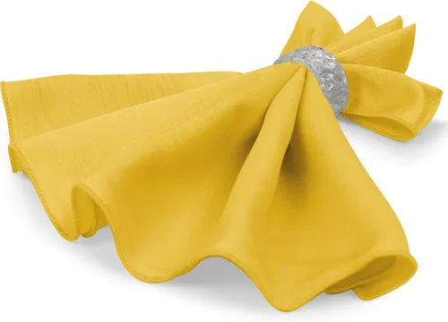 Vista 7 de Ultimate Textile -1 docena - Reversible Shantung Satin - Majestic - Servilletas de tela Majestic de 17 x 17 pulgadas color dorado