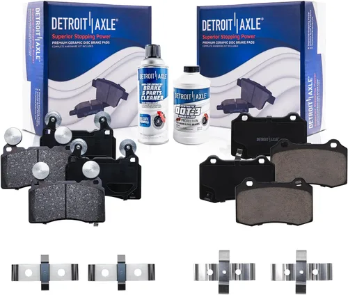 Vista 114 de Detroit Axle - Pastillas de Freno Traseras de Cerámica Izquierda Reemplazo de Pinza para Silverado Sierra Suburban 1500 Tahoe Yukon Escalade ESV EXT