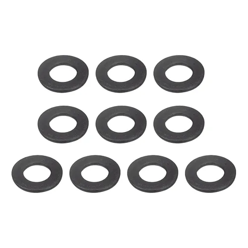 Vista 48 de Uxcell Arandela plana de acero al carbono para pernos M8, 10 piezas M8 x 16 x 1.5mm, aleación de acero negro oxidado de grado 8.8, sujetadores