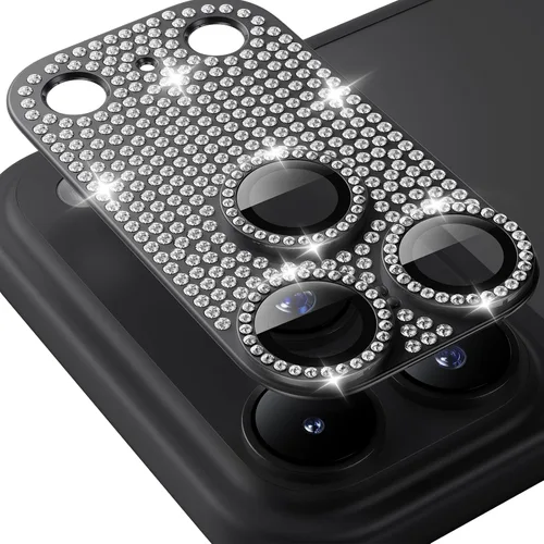 Vista 18 de Hoerrye para iPhone 16 Pro Max/iPhone 16 Pro Protector de Lente de Cámara - [1:1 Mantiene el Diseño Original de la Lente y 10X a prueba de roturas]