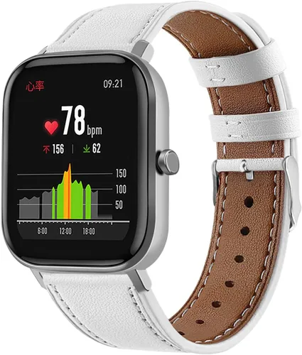 Vista 10 de FitTurn Correa de reloj de cuero compatible con Cubitt CT4/CT2 Pro GPS, reloj inteligente de repuesto deportivo, correa de cuero con hebilla de Negro