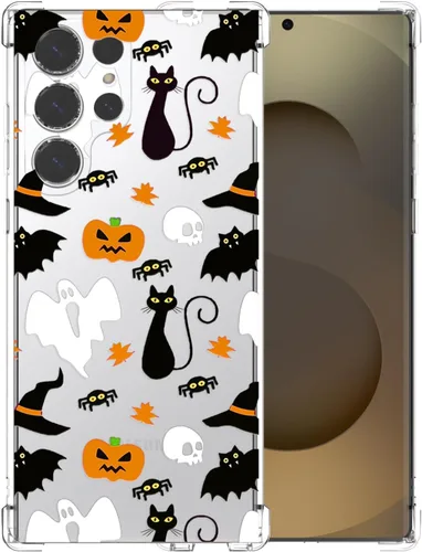 Vista 23 de Funda transparente de Halloween para Google 6a, con patrón de fantasma, funda protectora de TPU suave, delgada, a prueba de golpes, para niños