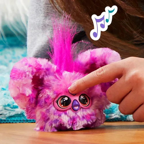 Vista 9 de Furby Furblets Hip-Bop Mini Friend, más de 45 sonidos, música hip hop y frases furbish, juguetes de peluche electrónicos, rosa y morado, regalos