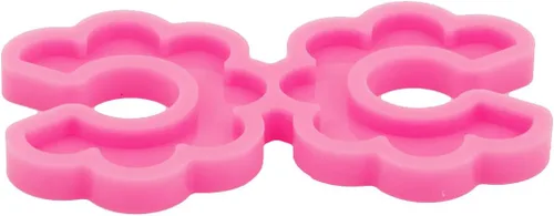 Vista 4 de Angel Wings Moldes de silicona para aretes de flores brillantes, molde de resina epoxi para aretes, aretes de oreja, llaveros, colgantes