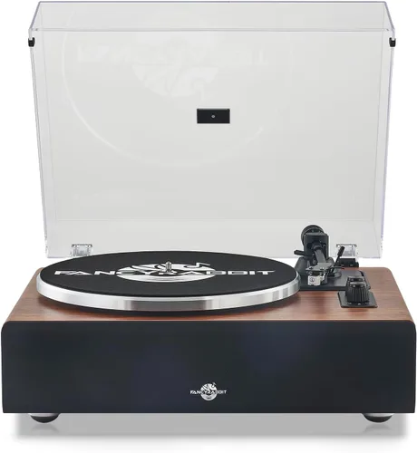 Vista 7 de Tocadiscos con altavoz, tocadiscos de vinilo con cartucho magnético para decoración del hogar y entretenimiento, tocadiscos de vinilo adecuado