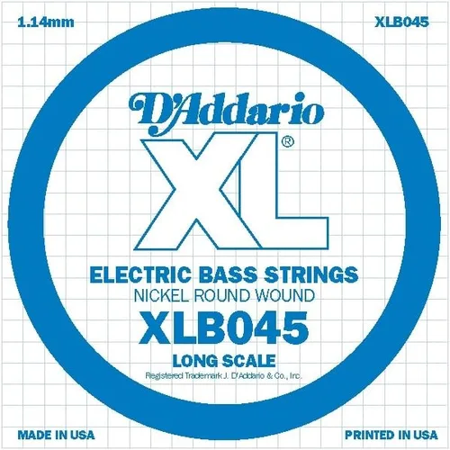 Vista 22 de D'Addario XLB020P Guitarra Bajo de Acero Liso Cuerda Simple, Escala Larga, .020