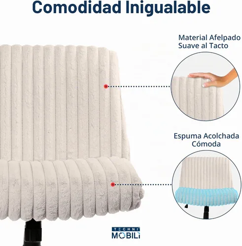 Vista 6 de Techni Mobili Silla de oficina Criss Cross, sin brazos, asiento de 26