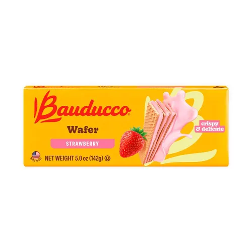 Vista 9 de Bauducco Galletas de oblea, chocolate y avellana, porción individual, 14.1 onzas (paquete de 10), obleas crujientes envueltas individualmente