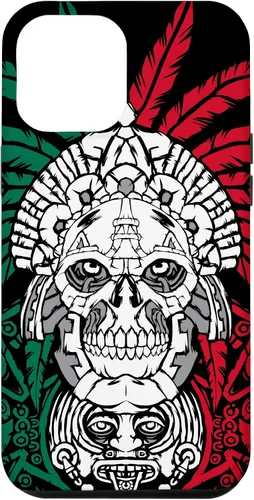 Vista 26 de Aztec Warrior Skull - Funda para iPhone 17, diseño de antepasados mexicanos