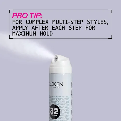 Vista 6 de Redken Max Hold Neutral Hairspray 32 Laca para el cabello de alta sujeción máxima extrema Elevación duradera y control del encrespamiento Para