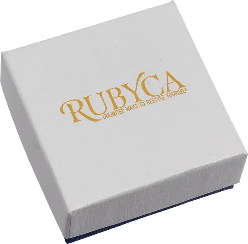 Vista 4 de RUBYCA Living Memory Locket collar 12 piedras natales de cristal flotante