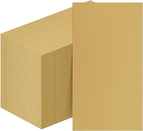 Vista 9 de Teling 50 piezas de servilletas de papel de Navidad desechables, servilletas de Navidad para cena y cóctel, toallas de mano rojas y verdes