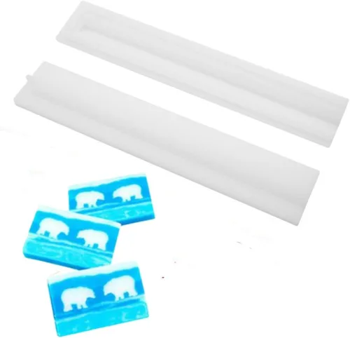 Vista 10 de Moldes de jabón para hacer jabón, paquete de 2 moldes de silicona para jabón, molde de jabón hecho a mano, rectangular, ovalado y formas de flores