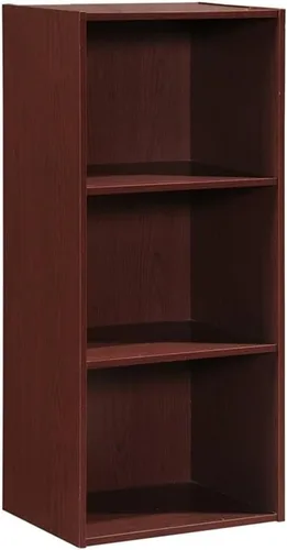 Vista 8 de Pemberly Row Estantería de madera con tres estantes en acabado beige