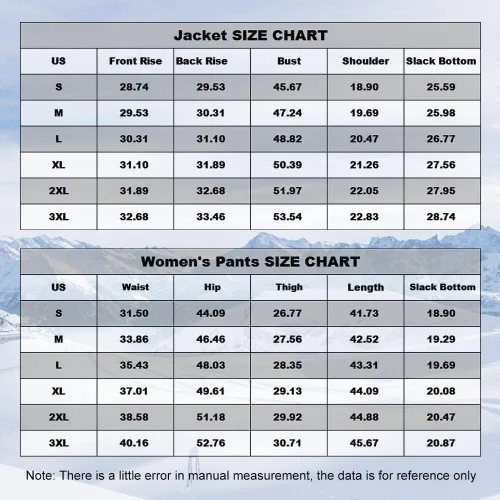 Vista 5 de Chaqueta y pantalones de esquí con estampado colorido para mujer de moda, impermeable, resistente al viento, para snowboard