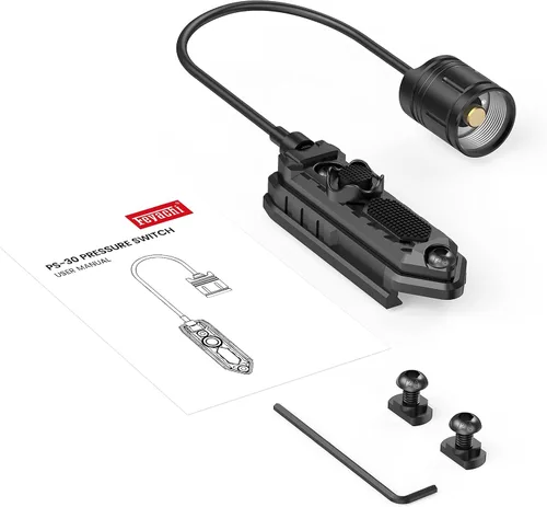 Vista 7 de Feyachi PS-30 - Interruptor de presión para serie FL compatible con Mlok y sistema de riel Picatinny Compatible with M Lock and Picatinny Rail