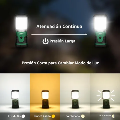 Vista 3 de Linterna de camping LED Lepro, linterna de camping mini