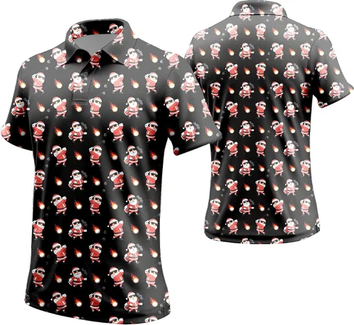 Vista 77 de Camisa de golf de los años 80 para hombre, ajuste seco, manga corta, estampada, divertidas, camisas de golf de los años 90 para hombre