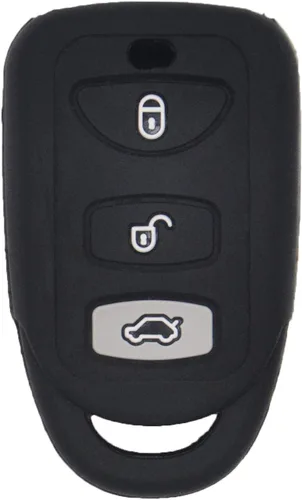 Vista 2 de LemSa Funda protectora de silicona con 3 botones para Hyundai Elantra Genesis Sonata, compatible con Kia Sorento Forte Optima Rondo Spectra