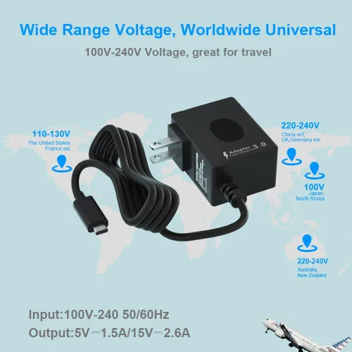 Vista 7 de Fast Charger for Nintendo Switch, USB C Type C Power Adapter Compatible with Nintendo SwitchLite OLEDDock, 15V2.6A Supports TV Mode and Dock Station1