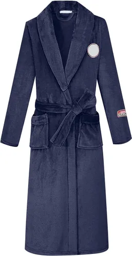 Vista 2 de POLNHDLT Batas largas para hombre con capucha de longitud completa con capucha de forro polar mullido para el hogar, abrigos con bolsillo