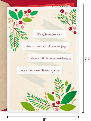 Vista 7 de Tarjeta de Navidad Hallmark (Más alegría, bondad, agradecimientos)