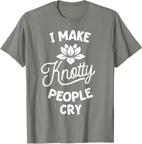 Vista 32 de Camiseta divertida de terapia de masaje I Make Knotty People Cry, Negro, S
