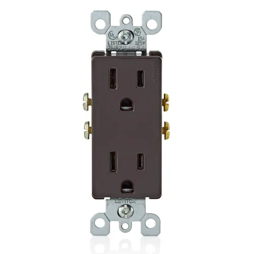 Vista 7 de Receptáculo Leviton doble de 15 A y 125 V, toma de tierra, Blanco, M02-5325-WMP, 125.00 volts 2-Blanco